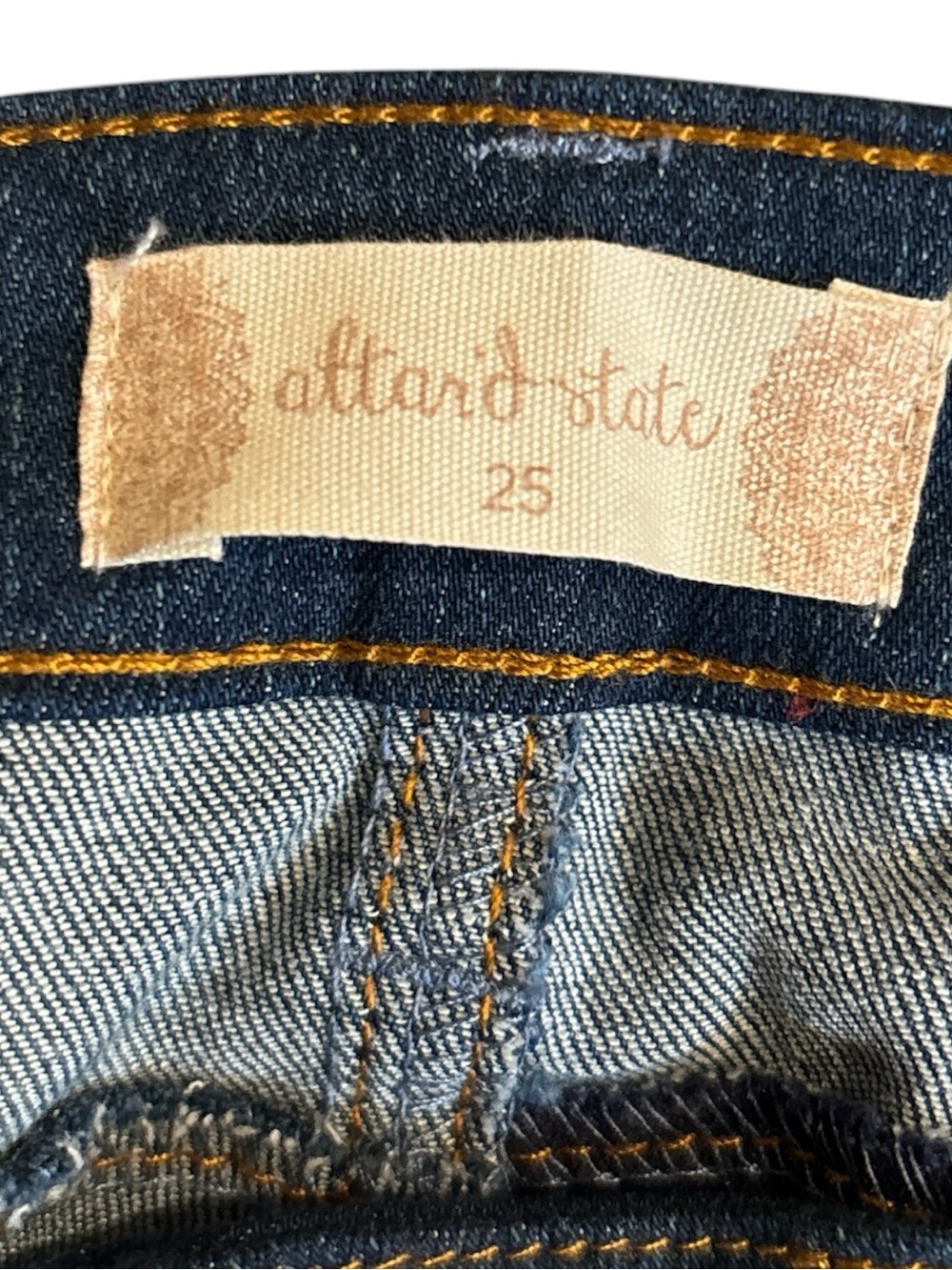 Altar'd State Multicolor Vertical Stripe Suede-Like Flare Jeans - Picture 4 of 5